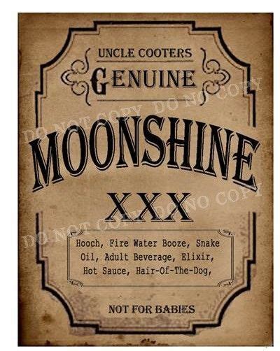 Moonshine Label Template